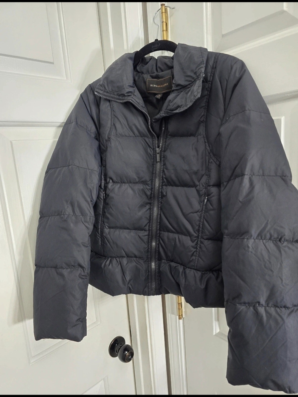 BCBGMaxAzria Dark Gray Quilted Puffer Jacket